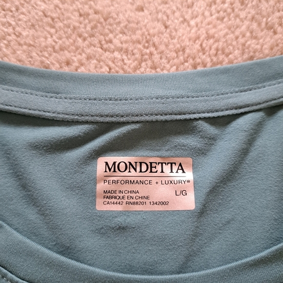 ❤️ Mondetta Active Tee Green Short Sleeved T-shirt Women's Large Top - Picture 8 of 10